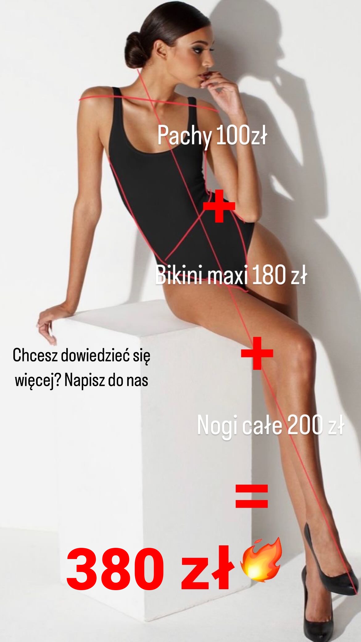 Zniżka -54% Całkowite bikini i Pachy + cale Nogi
